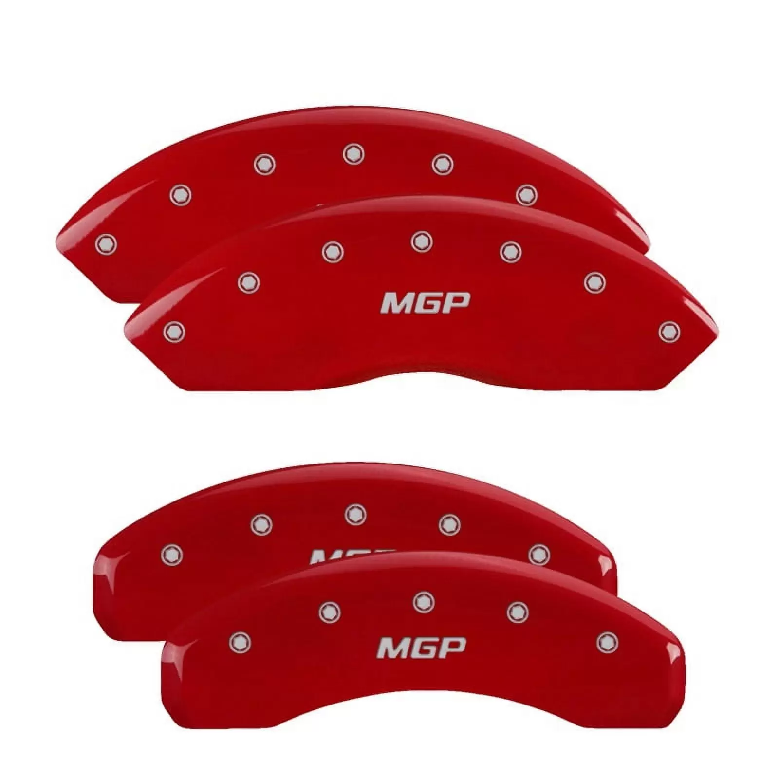 MGP 4 Caliper Covers Engraved Front & Rear MGP Red finish silver ch Fits select: 2014-2019 MERCEDES-BENZ CLA 250. 2015-2020 MERCEDES-BENZ GLA 250 4MATIC