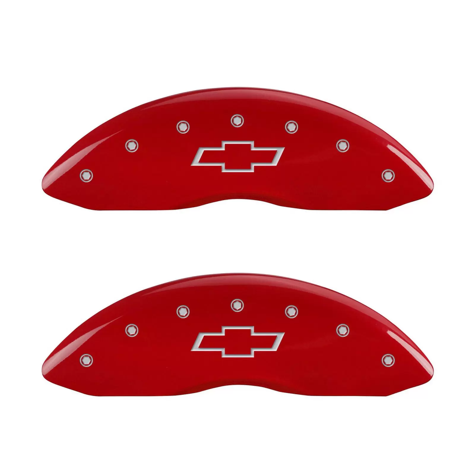 MGP Caliper Covers 14004SBOWRD Chevy Bowtie Logo - Red Powder Coat - Set of 4 Fits select: 2011 .2013 CHEVROLET SILVERADO K1500 LT