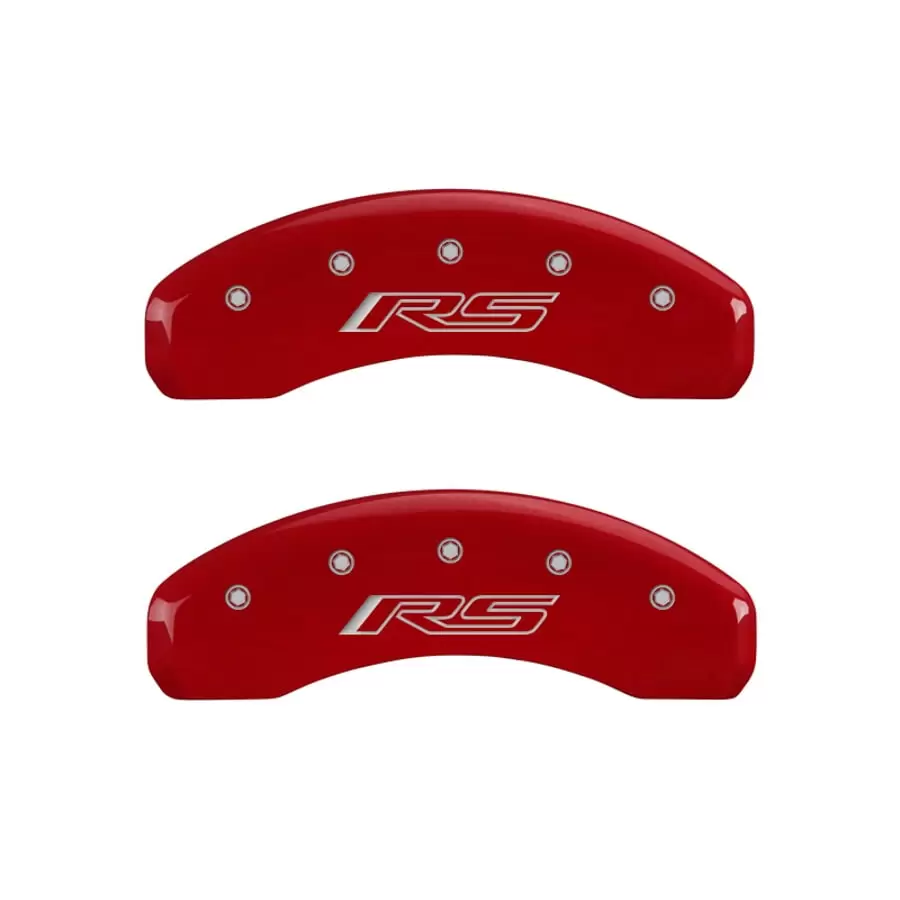 MGP Caliper Covers 14033SRS5RD RS Script Logo - Red Powder Coat - Set of 4