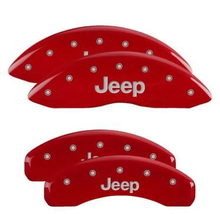 MGP Caliper Covers 42020SJEPRD Jeep Script Logo - Red Powder Coat - Set of 4 Fits select: 2014-2018 JEEP GRAND CHEROKEE LIMITED. 2011-2013 JEEP GRAND CHEROKEE LAREDO