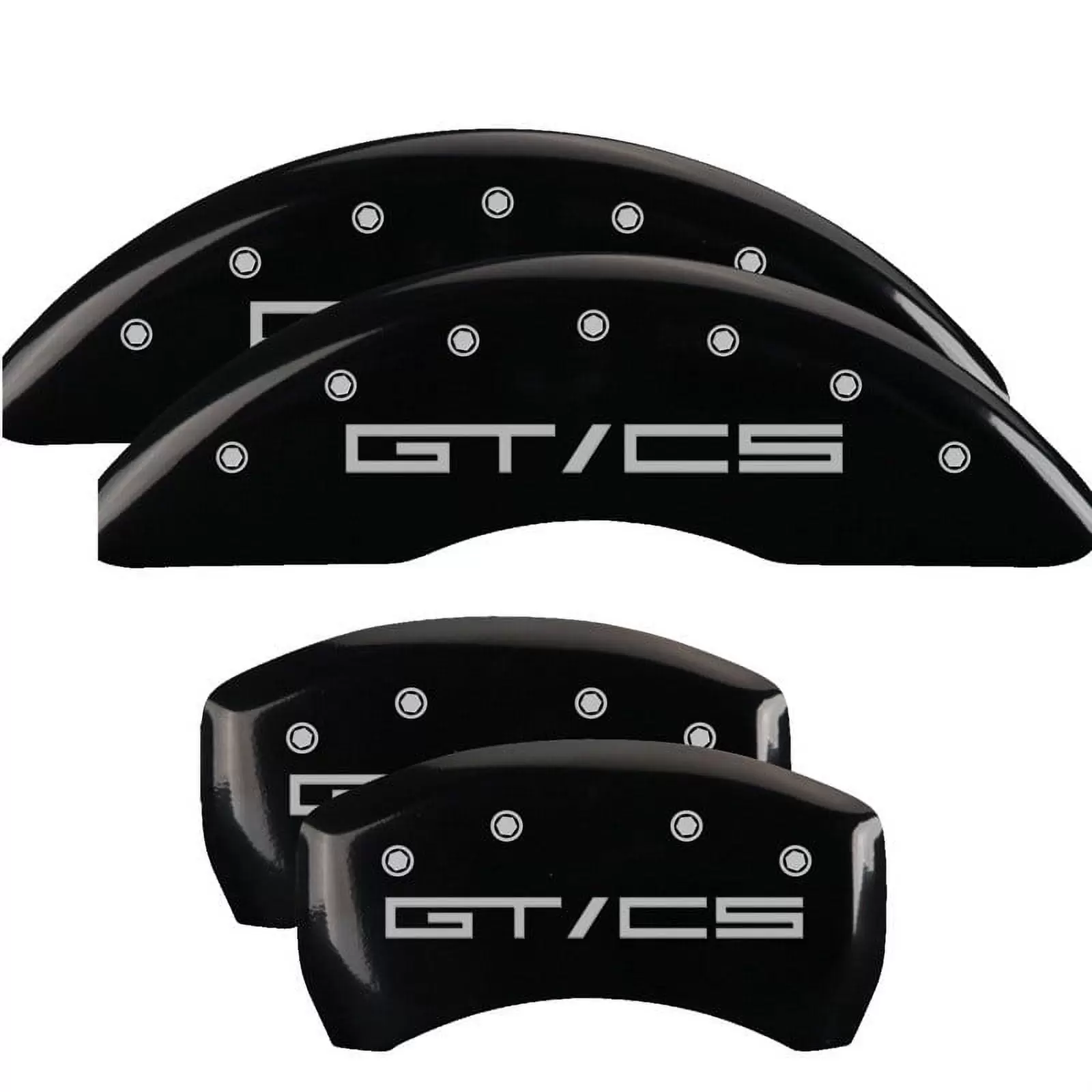 Mgp Caliper Covers 10201Sgtcbk Fits/For 6770 Mustang Gt/Cs Black Powder Coat Fits select: 2015-2018.2020 FORD MUSTANG GT