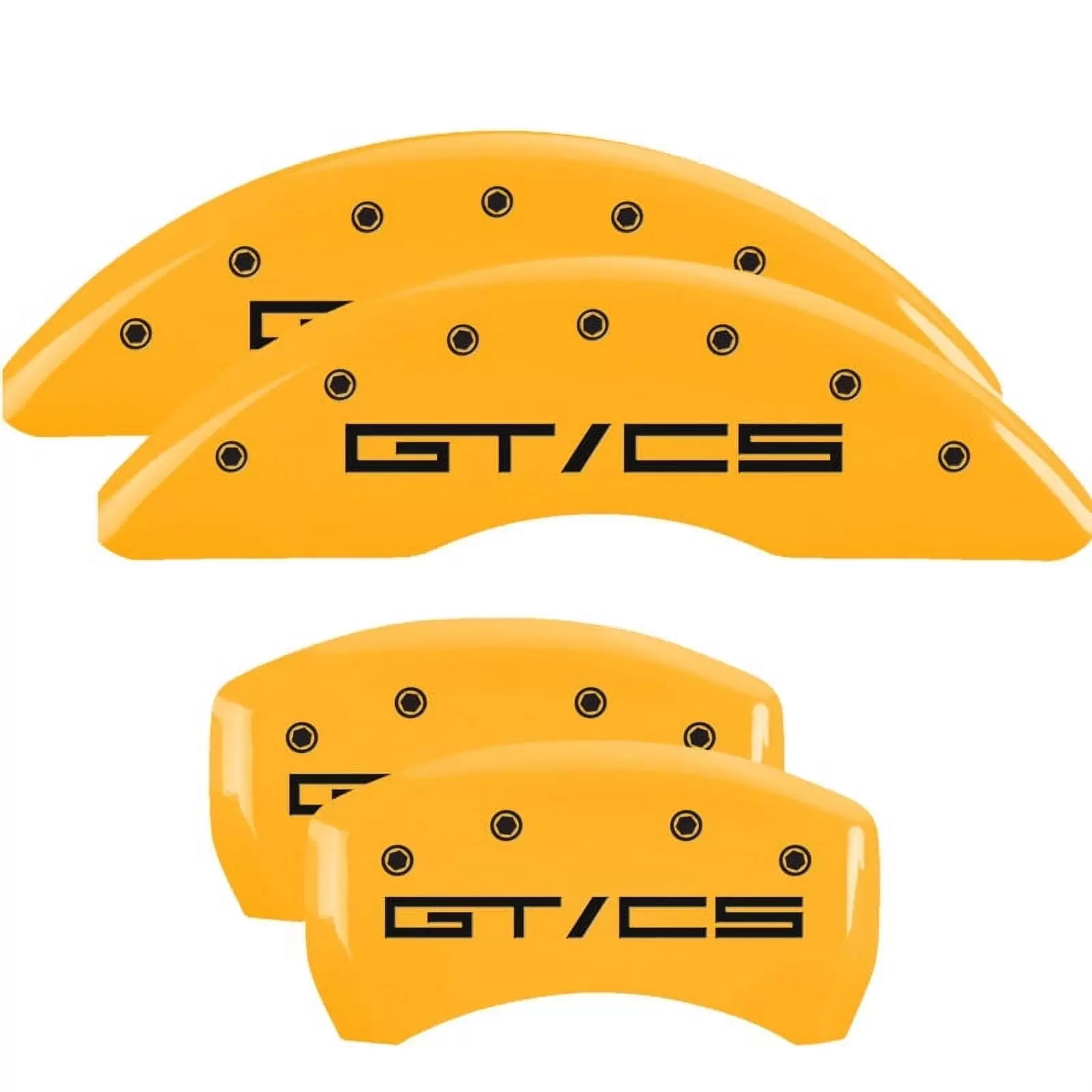 Mgp Caliper Covers 10201Sgtcyl Fits/For 6770 Mustang Gt/Cs Yellow Powder Coat Fits select: 2015-2018.2020 FORD MUSTANG GT