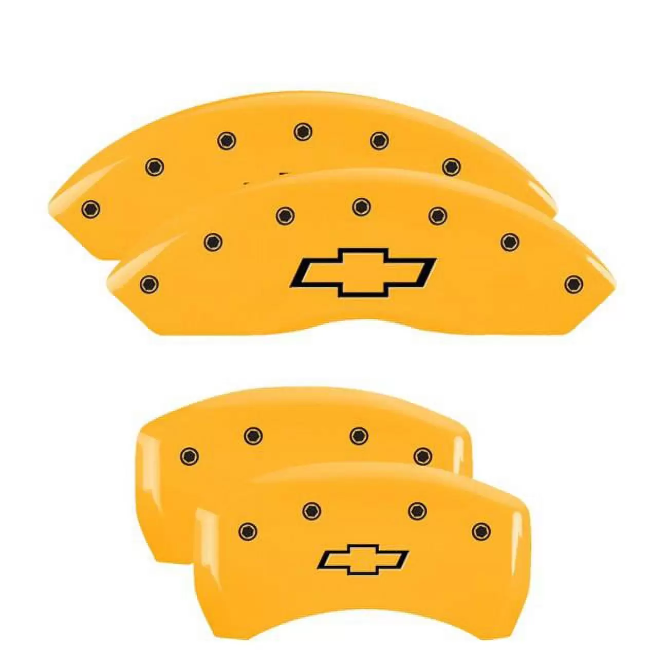 Mgp Caliper Covers 14255Sbowyl Bowtie Yellow Powder Coat Finish. Black