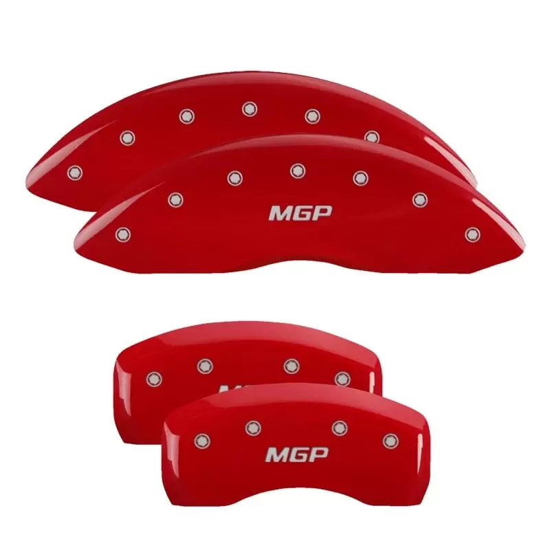 Mgp Caliper Covers 14258Smgprd Mgp Red Powder Coat Finish. Silver Characters.