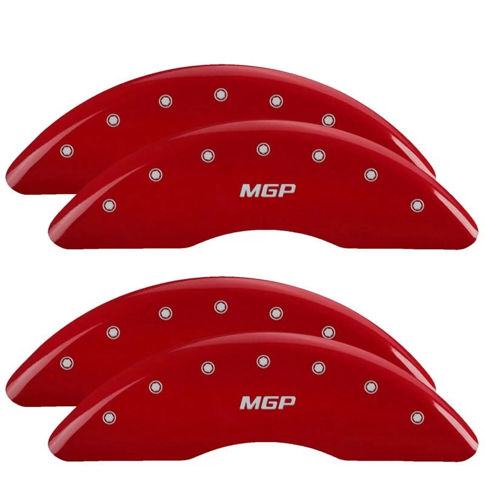 Mgp Caliper Covers 34219Smgprd Mgp Red Powder Coat Finish. Silver Characters.