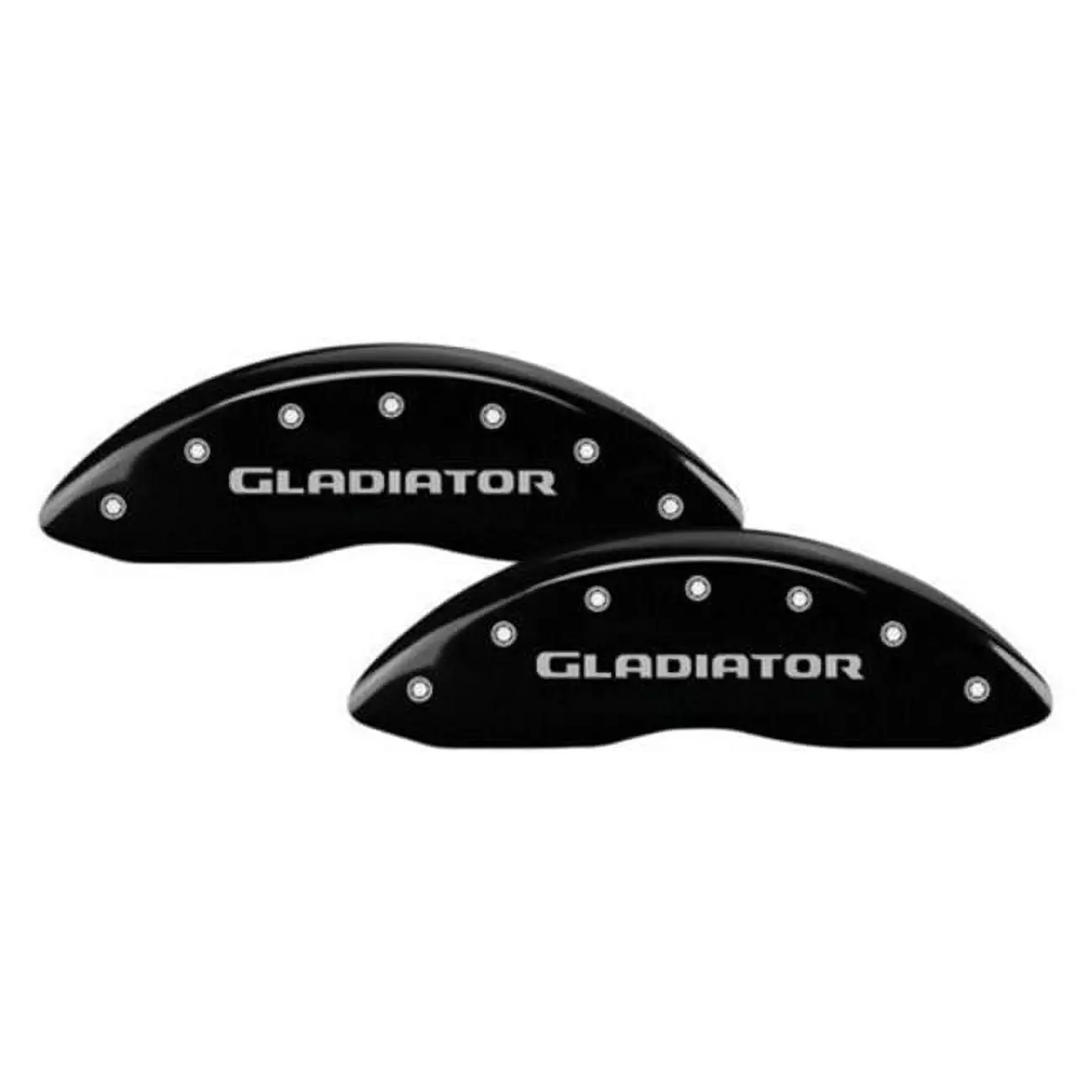 Mgp Caliper Covers 42021Sgldbk Gladiator Black Powder Coat Finish. Silver