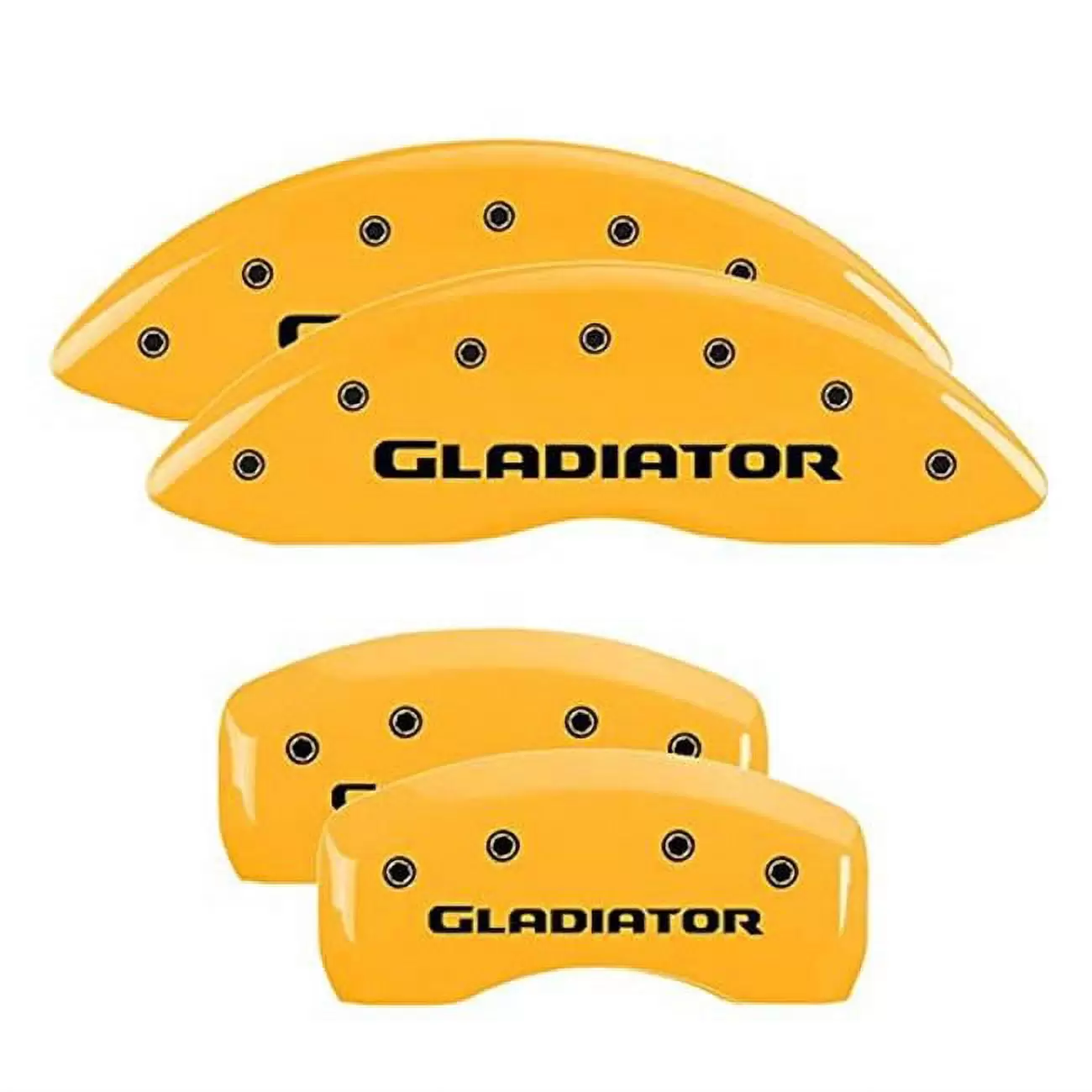 Mgp Caliper Covers 42021Sgldyl Gladiator Yellow Powder Coat Finish. Black