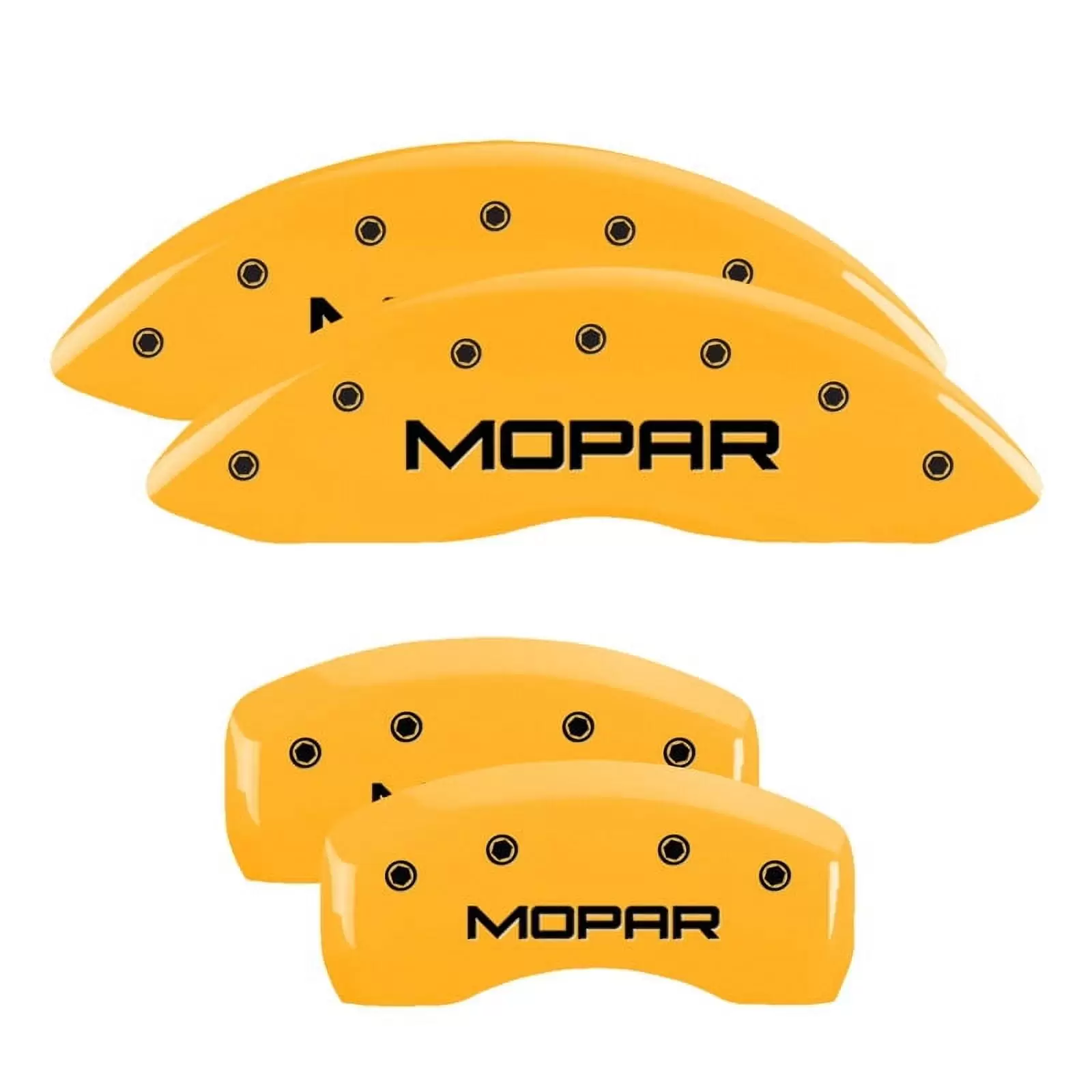 Mgp Caliper Covers 42021Smopyl Fits/For Mopar Yellow Powder Coat Finish. Black