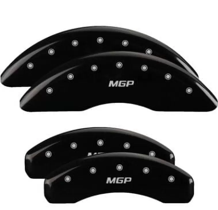 Mgp Caliper Covers 55006Smgpbk Mgp Black Powder Coat Finish. Silver Characters.