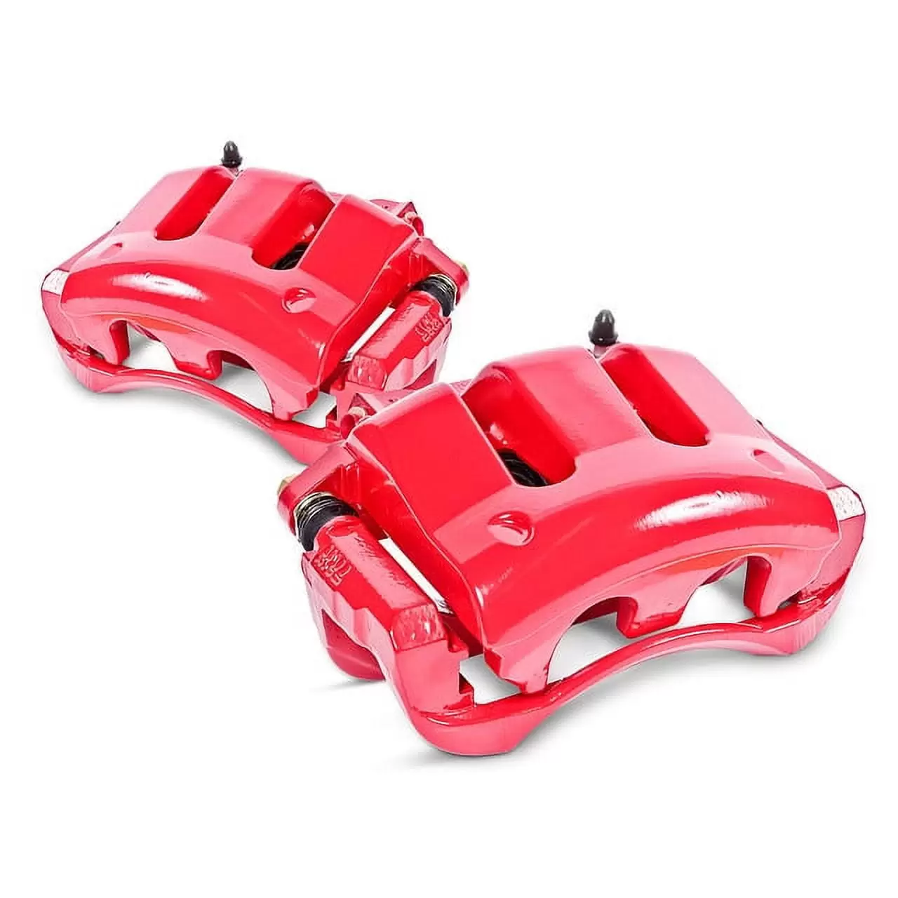 Power Stop Front Pair of Red Powder Coated Calipers S1334