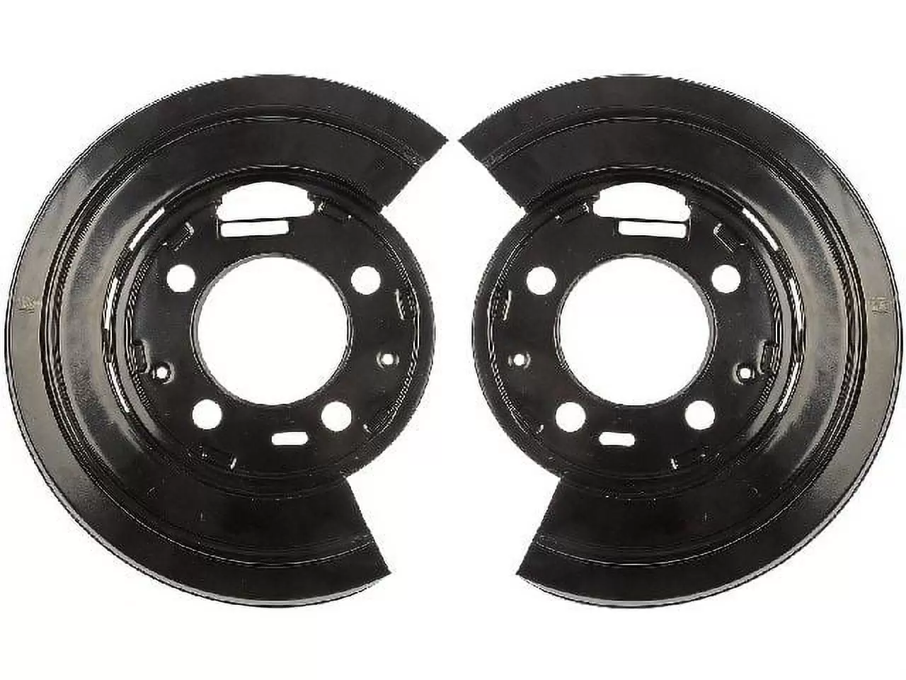 Rear Brake Dust Shield Set of 2 - No Hole for ABS Sensor - Black - Compatible with 2005 - 2010 Ford F-250 Super Duty 2006 2007 2008 2009