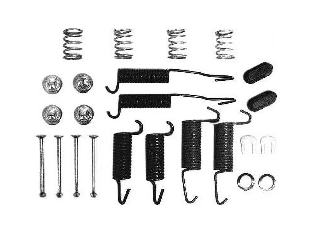 Rear Drum Brake Adjusting Spring Kit - Compatible with 1975 - 1996 Ford E-150 Econoline Club Wagon 1976 1977 1978 1979 1980 1981 1982 1983 1984 1985 1986 1987 1988 1989 1990 1991 1992 1993 1994