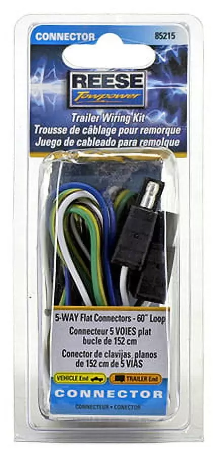 Reese Towpower Wiring Connector. 5-Way Extension. 60 in. Length Wire RT85215