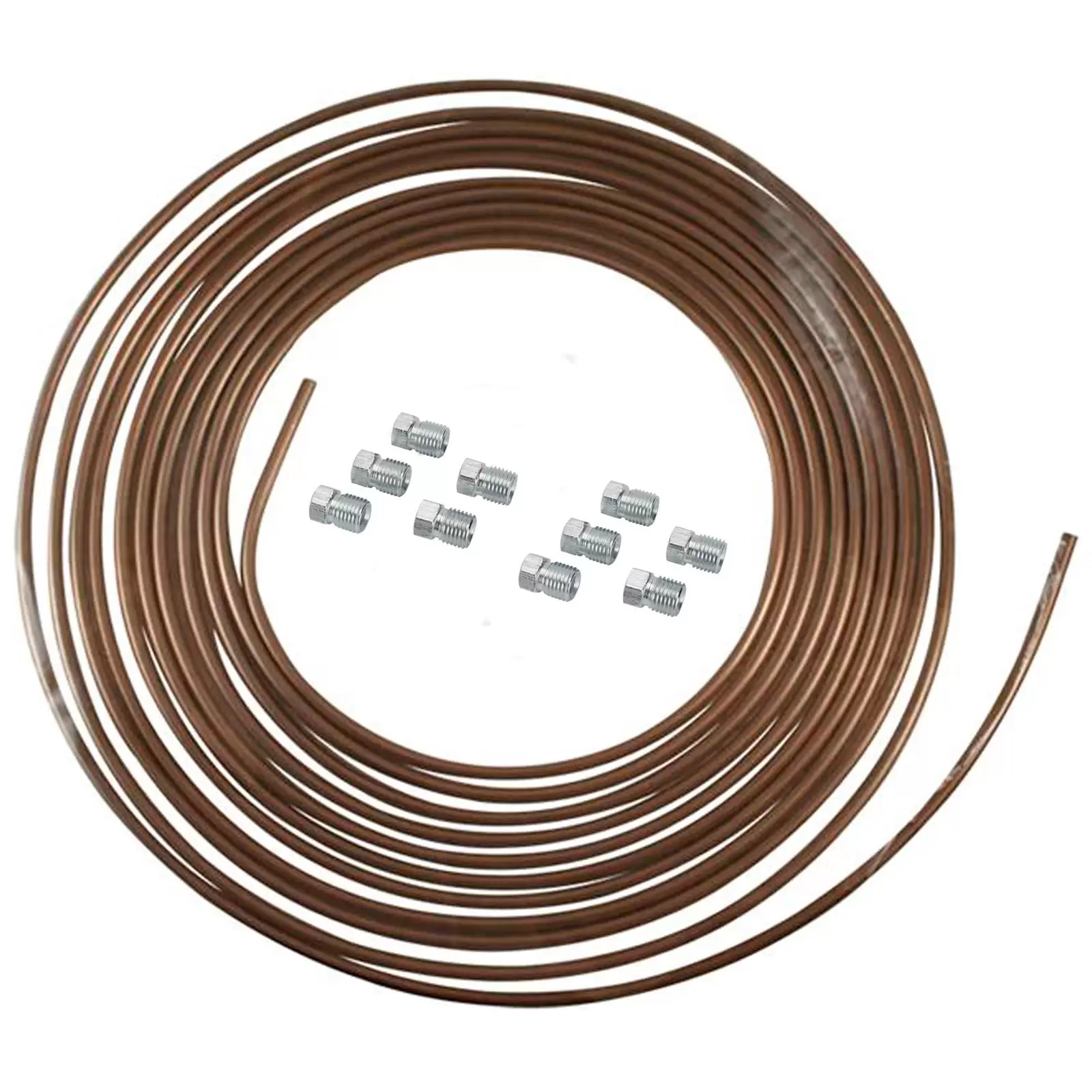 Speedway 3/16 Inch Nickel/Copper Inv Flare 25 Ft Brake Line Kit