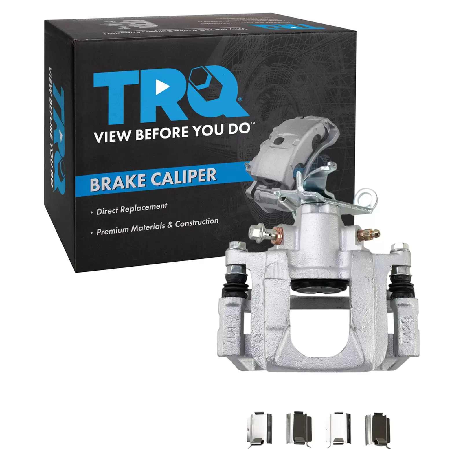 TRQ New Rear Brake Caliper Assembly w/ Bracket & Hardware RH for Dodge Journey CLA31880