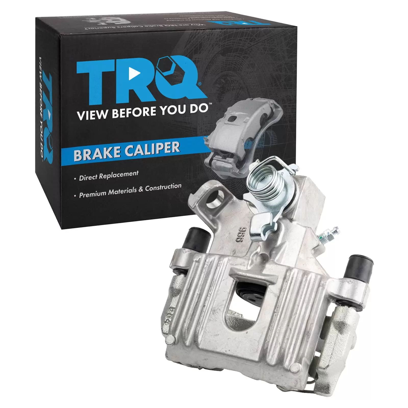 TRQ New Rear Brake Caliper Assembly w/ Bracket & Hardware RH for Mini Cooper CLA35291