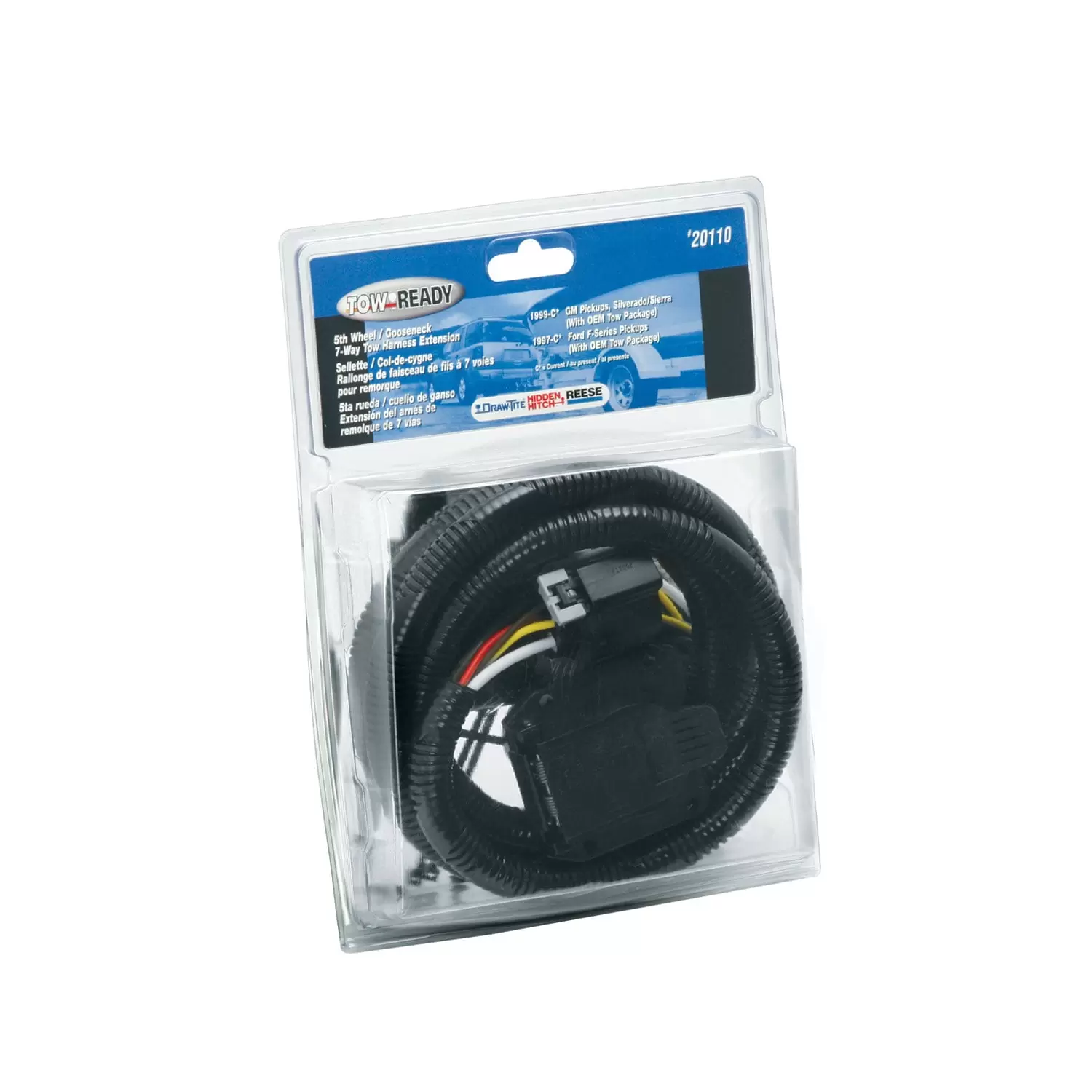 Tow-Ready 20110 7-Way RV Trailer Fifth Wheel Adapter Harness for Dodge. Ford. GM. RAM & Toyota Models