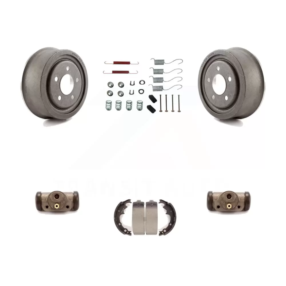 Transit Auto - Rear Brake Drum Shoes Spring And Cylinders Kit For Jeep Wrangler Cherokee With 9 Diameter 4-Wheel ABS K8N-100405