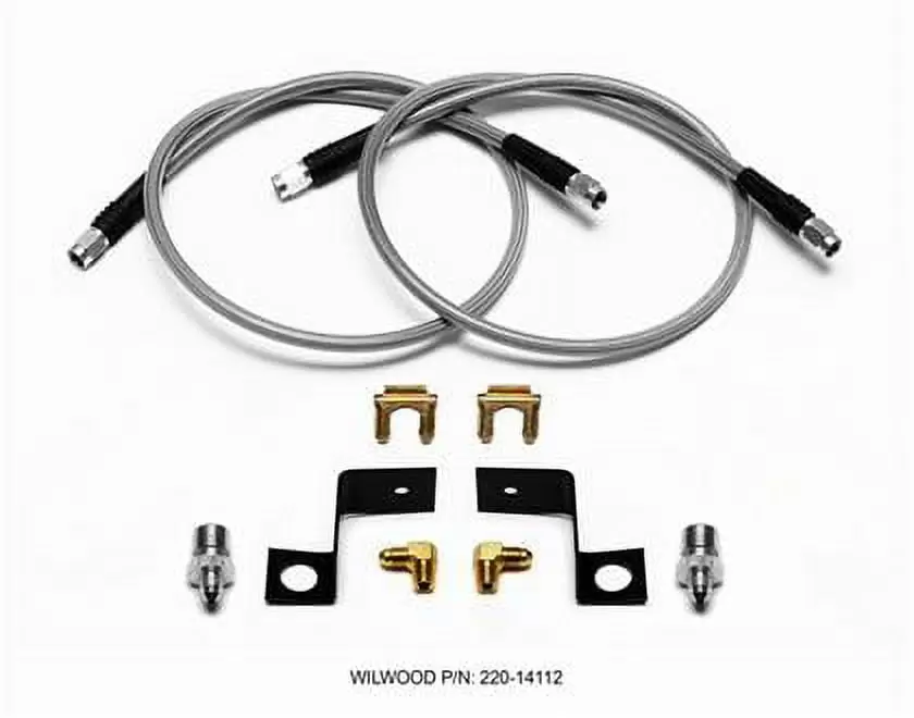 Wilwood Engineering 220-14112 Wilwood Engineering Flexline Brake Line Kit Front