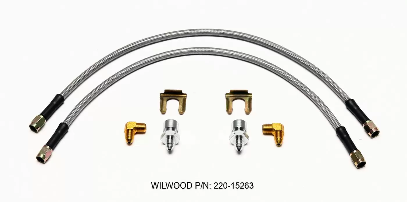 Wilwood Flexline Kit 18inch M10x1.50 IF 1/8-27 NPT 90 Degree - 220-15263