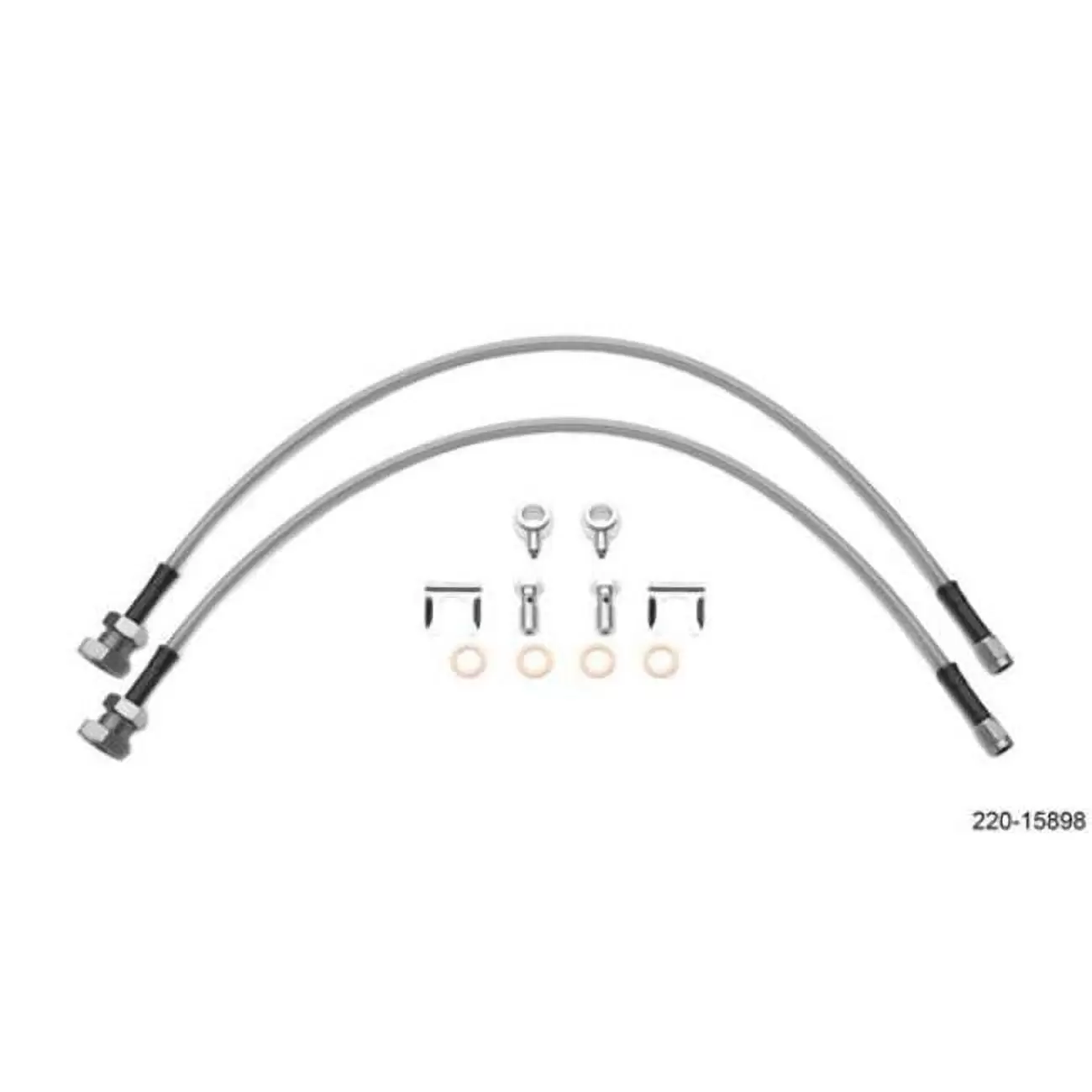 Wilwood Flexline Kit 24in 7/16-20in Banjo - 5/8-26in Male Bulkhead (Fits D52 Caliper) - 220-15868