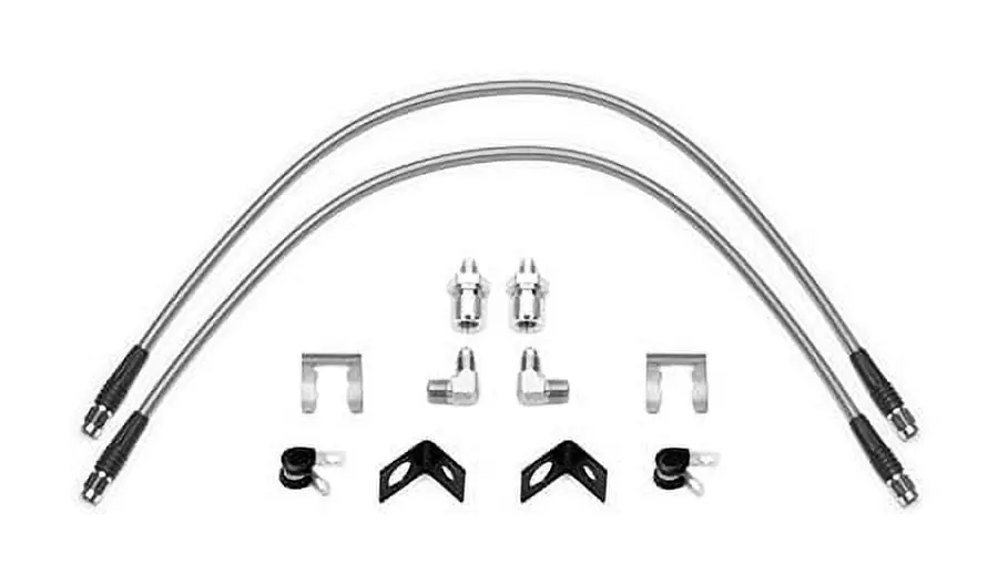 Wilwood WIL220-16439 25 in. x 0.375-24 to 90 deg Brake Line Kit