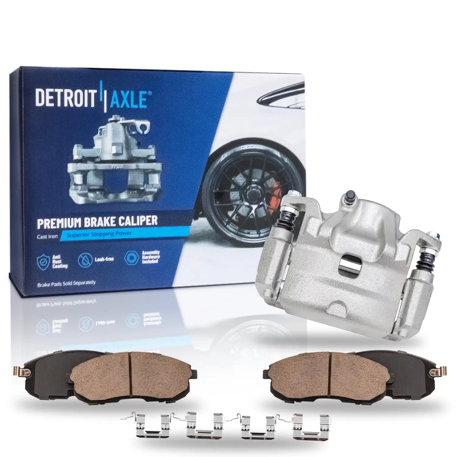 Detroit Axle - Front Ceramic Brake Pads Right Disc Caliper Replacement for 2007-2010 Nissan Altima Sentra