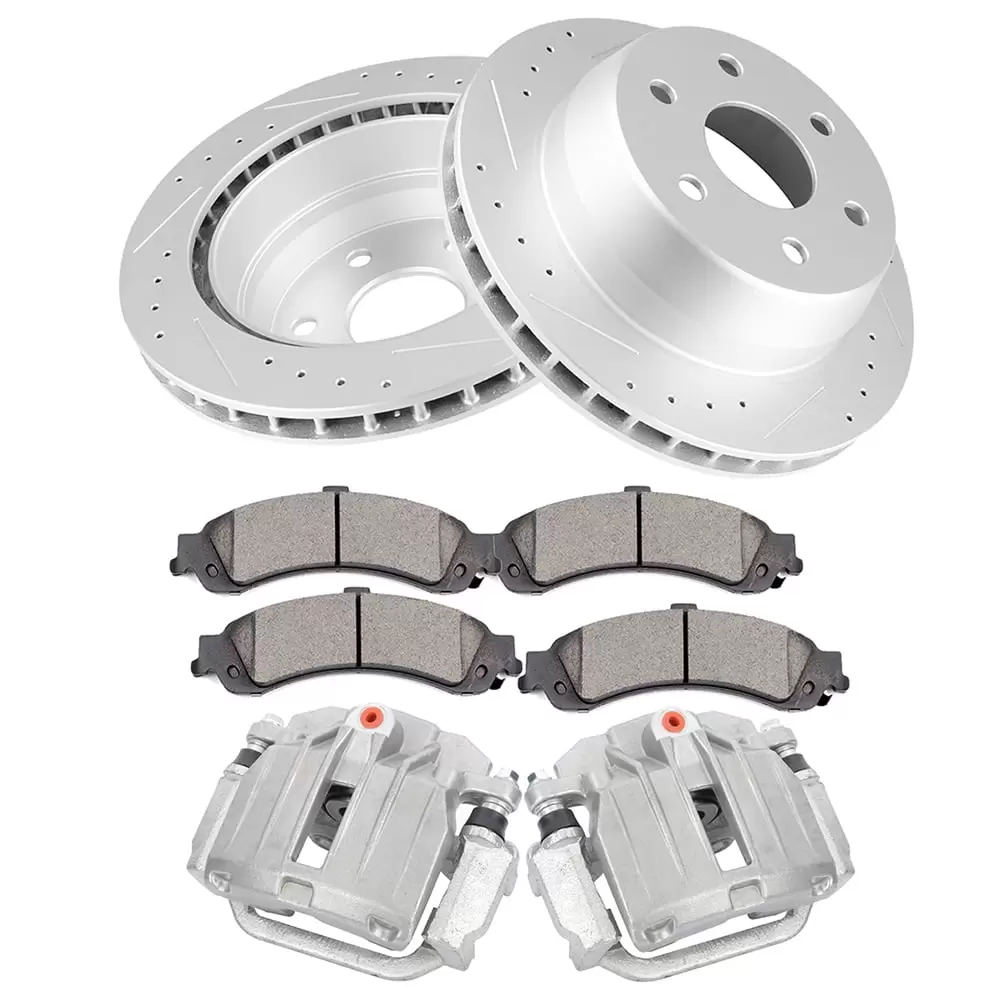 CCIYU Rear Brake Kits with Calipers fit for 01-03 for Chevy Silverado 1500.00-02 for Chevy Suburban 1500.00 for Chevy Tahoe.01-03 for GMC Sierra 1500.2001-2002 for GMC Yukon