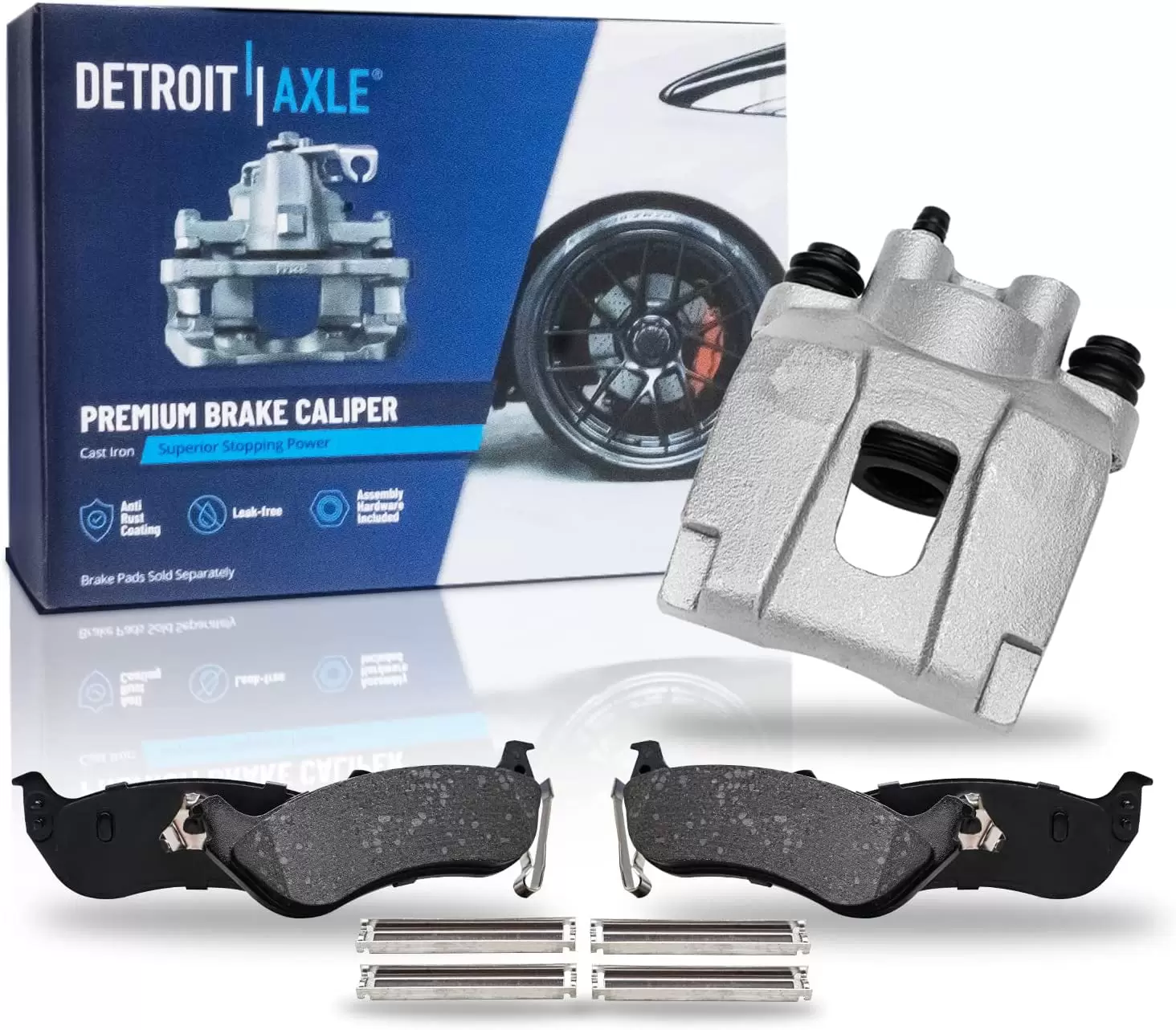 Detroit Axle - Rear Driver Side Disc Caliper Ceramic Brake Pads Replacement for 2006-2010 Mercury Mountaineer Ford Explorer - 3pc Set