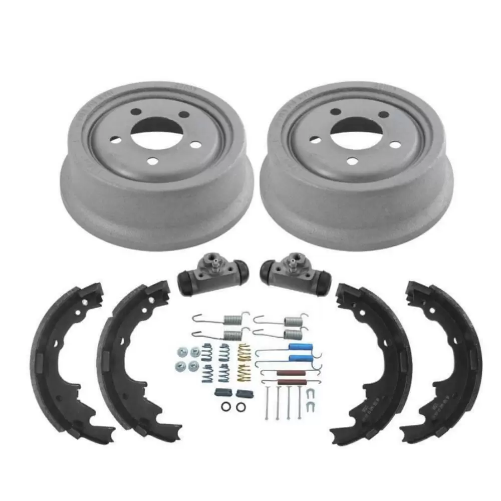 Rear Drums Brake Shoes Wheel Cylinders Spring Kit For 2001-2006 Jeep Wrangler