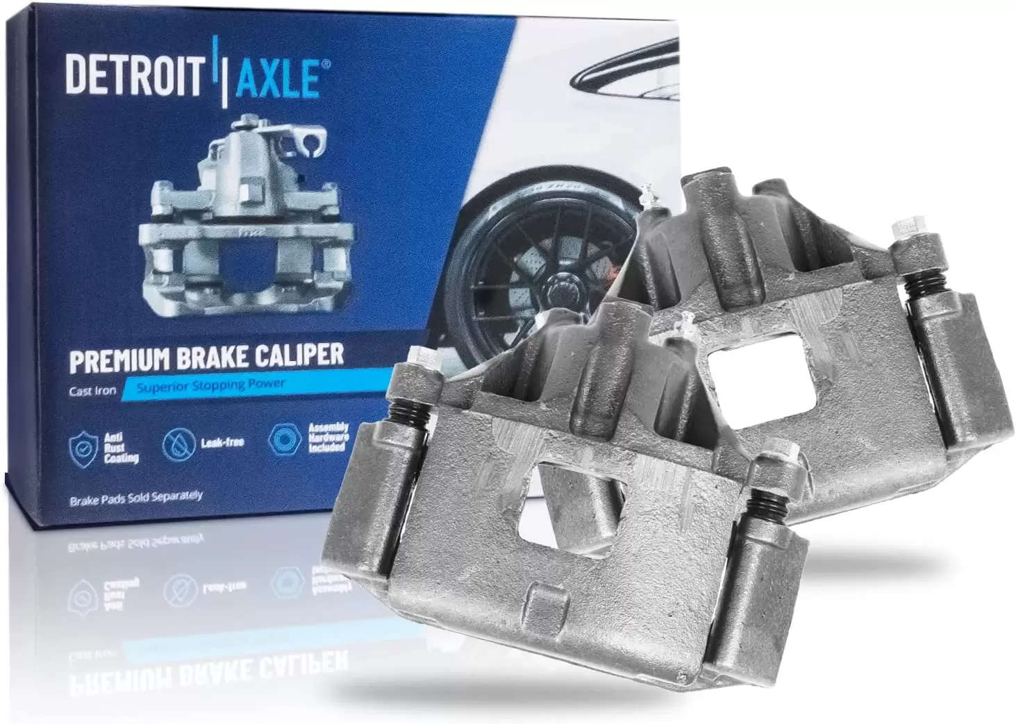 Detroit Axle - Front Brake Calipers w/Brackets Replacement for Chevrolet Impala Monte Carlo Buick LeSabre Park Avenue Pontiac Bonneville