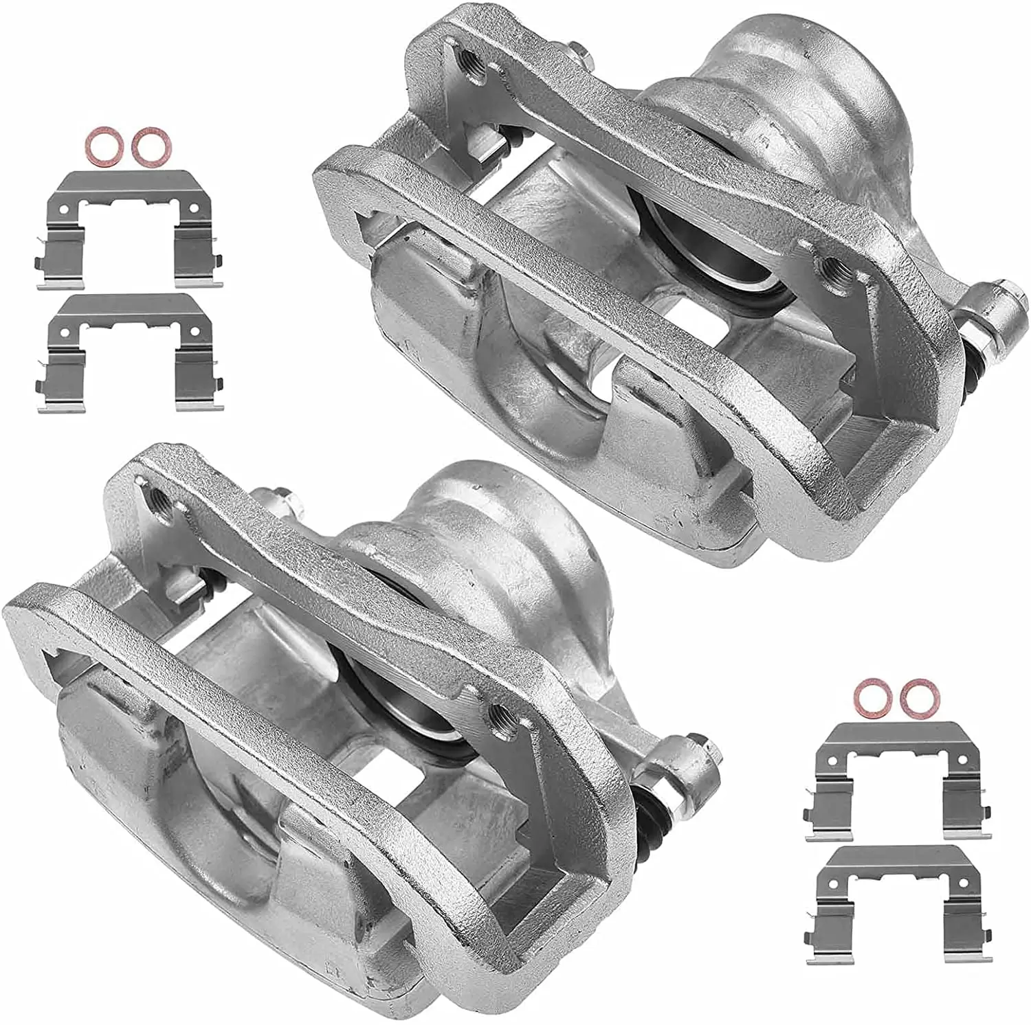 A-Premium Brake Caliper Assembly with Bracket Compatible with Hyundai Genesis 2009-2011 V6 3.8L Front Side 2-PC Set